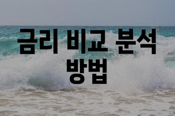 금리 비교 분석 방법