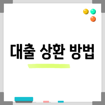 대출 상환 방법