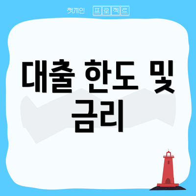 대출 한도 및 금리