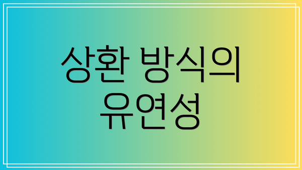 상환 방식의 유연성