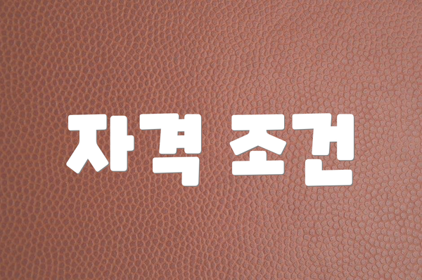 자격 조건