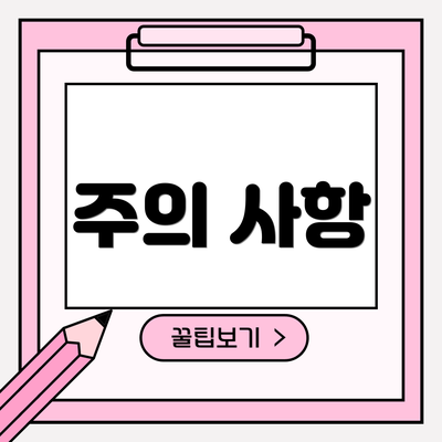 주의 사항