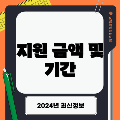 지원 금액 및 기간