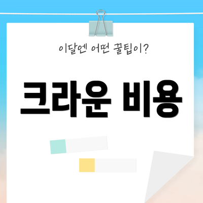크라운 비용
