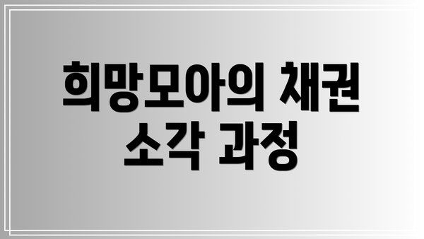 희망모아의 채권 소각 과정