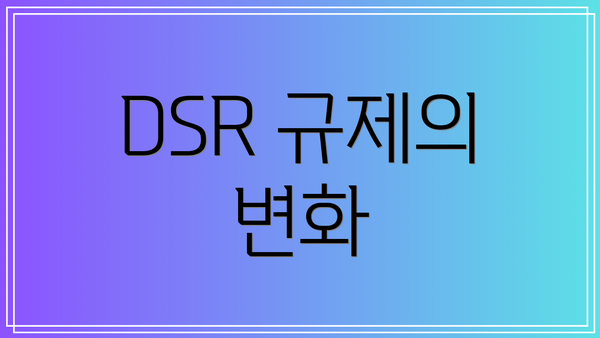 DSR 규제의 변화