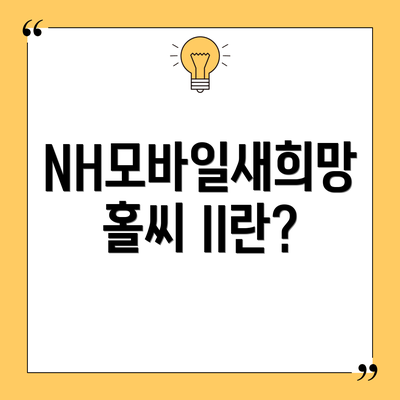 NH모바일새희망홀씨 II란?