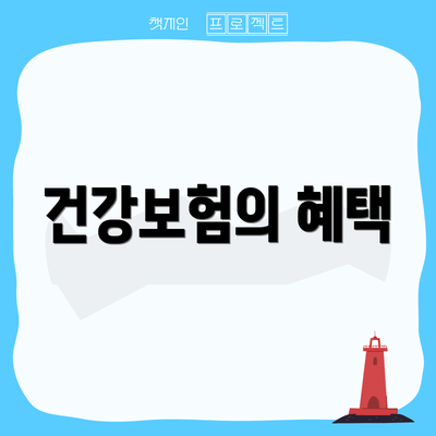 건강보험의 혜택