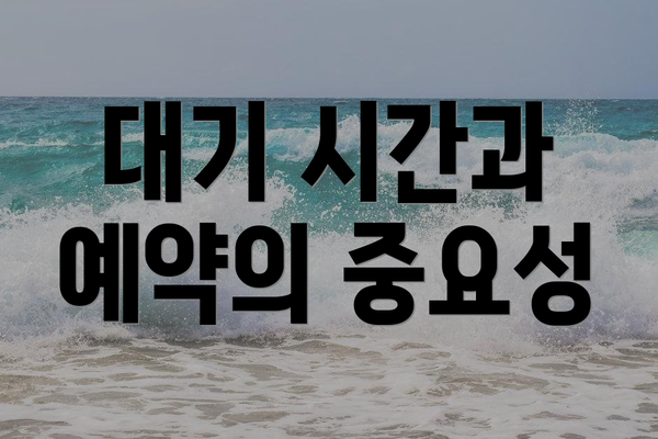 대기 시간과 예약의 중요성