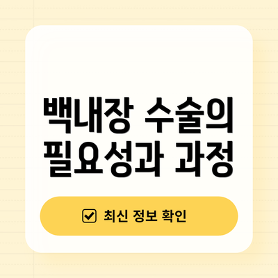 백내장 수술의 필요성과 과정