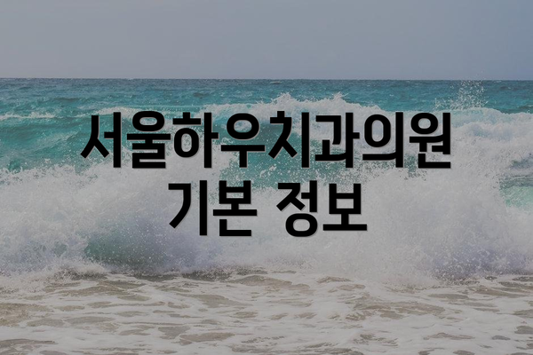 서울하우치과의원 기본 정보