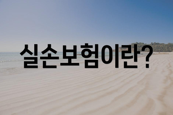 실손보험이란?