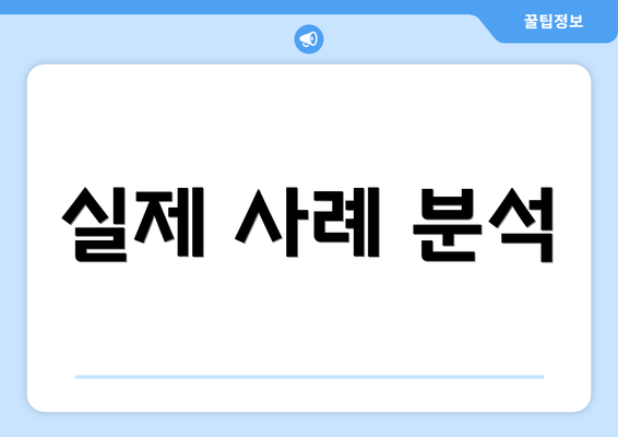 실제 사례 분석