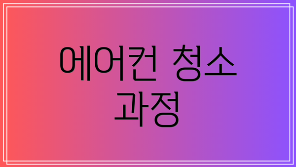 에어컨 청소 과정