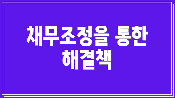 채무조정을 통한 해결책