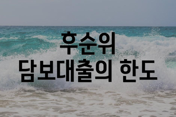 후순위 담보대출의 한도