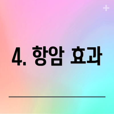 4. 항암 효과