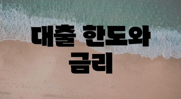 대출 한도와 금리