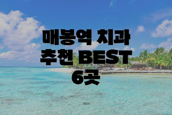 매봉역 치과 추천 BEST 6곳