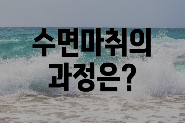 수면마취의 과정은?