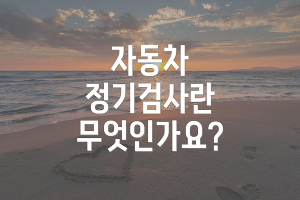 자동차 정기검사란 무엇인가요?