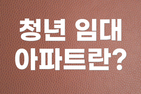 청년 임대 아파트란?