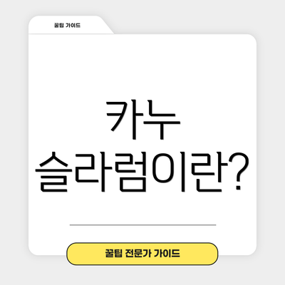 카누 슬라럼이란?