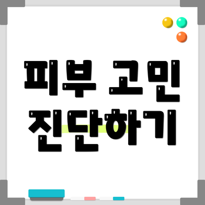 피부 고민 진단하기