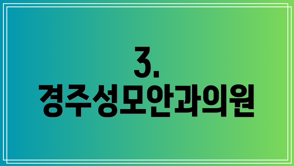 3. 경주성모안과의원