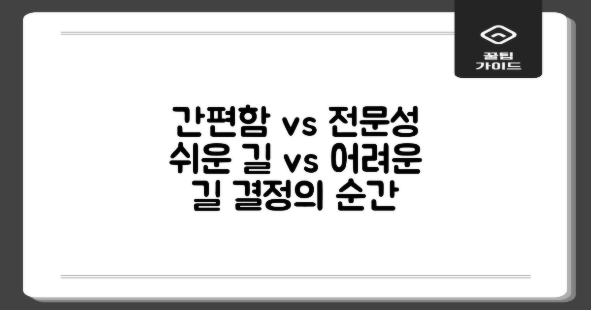 간편함 vs 전문성