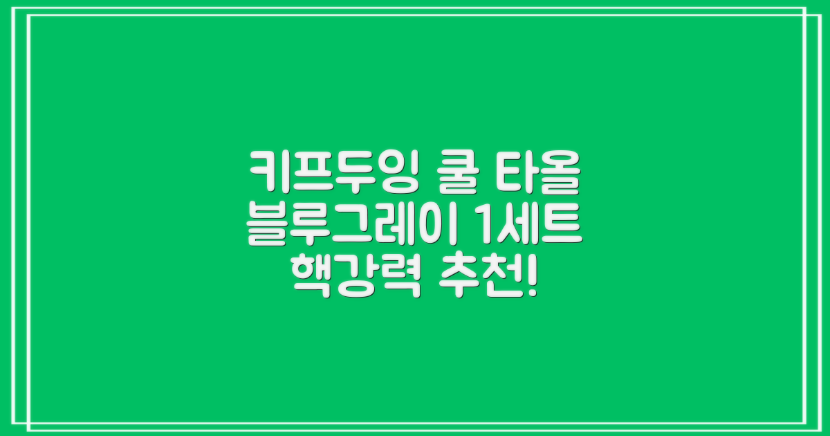 키프두잉 건식 스포츠 쿨 타올 케이스, 블루 + 그레이, 1세트 추천 리뷰